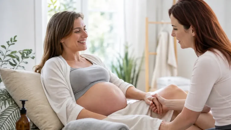 Elena Pajuelo, matrona, en imagen editorial sobre El masaje perineal y sus beneficios en el parto.