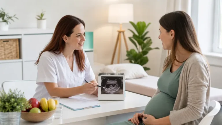 Elena Pajuelo, matrona, en imagen editorial sobre Triple screening :Qué es y cómo interpretar los resultados.