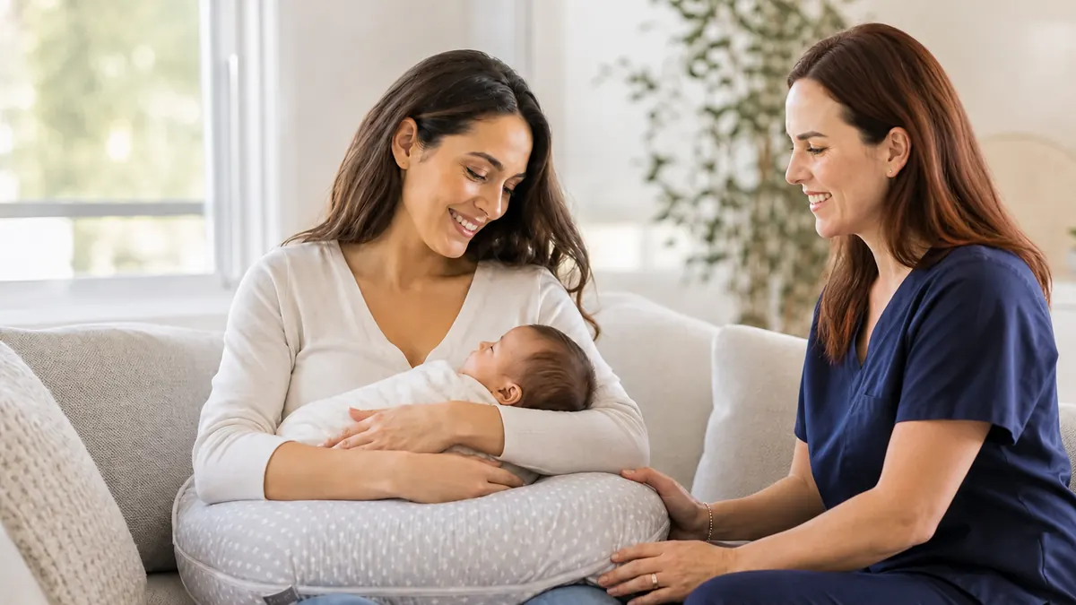 Elena Pajuelo, matrona, en imagen editorial sobre Regalos para futuras mamás